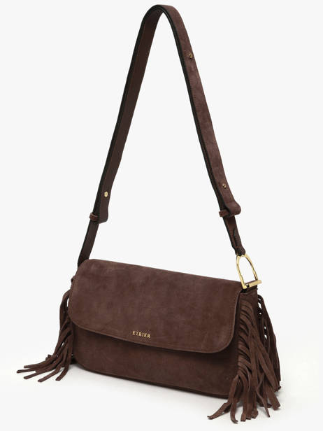 Schoudertas Country Leder Etrier Bruin country ECOU145M ander zicht 3